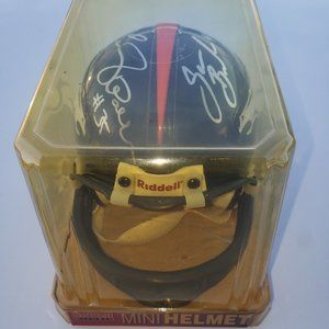 Dual Autographed Mini Helmet